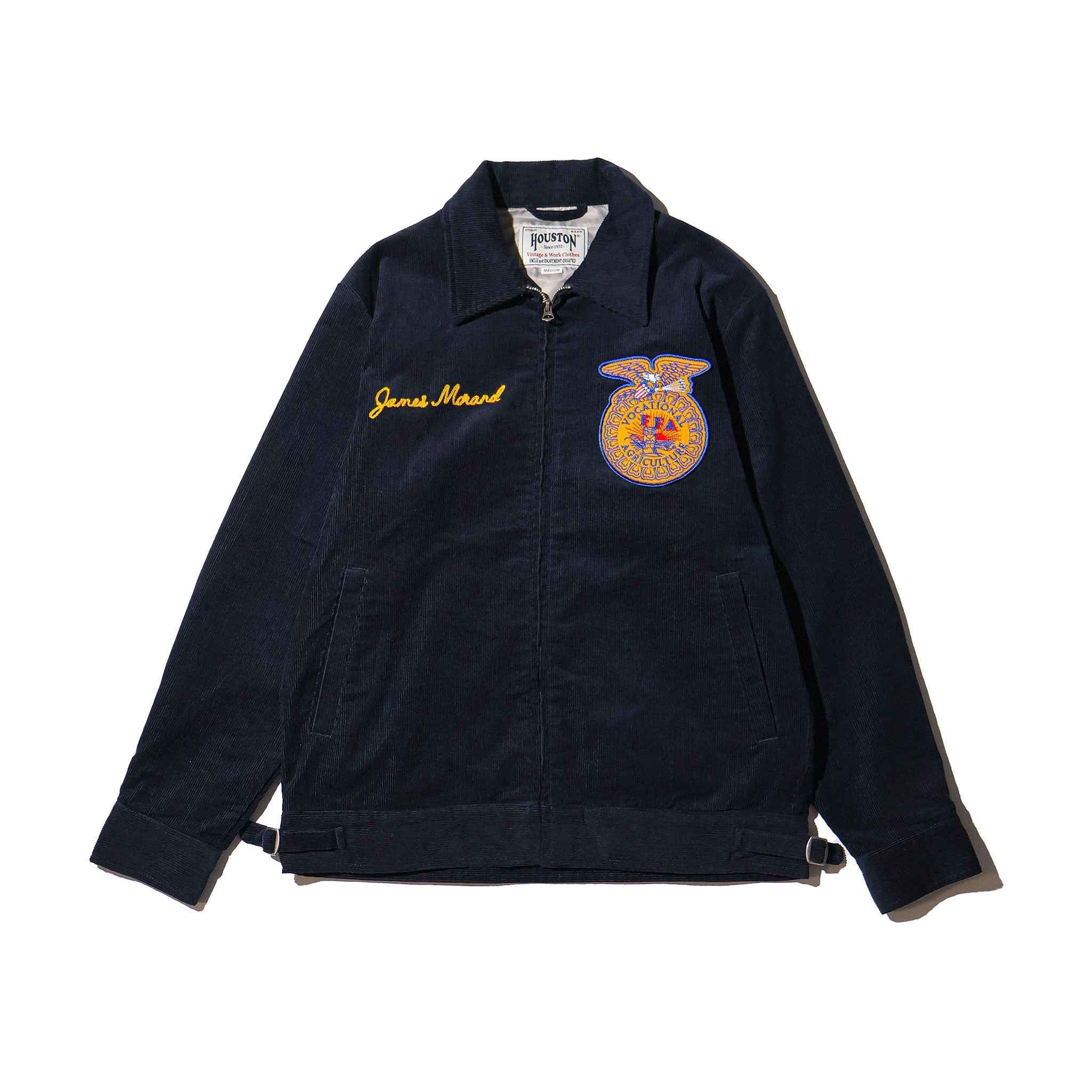 HOUSTON / 51448 CORDUROY EMBROIDERY JACKET (FFA) NAVY