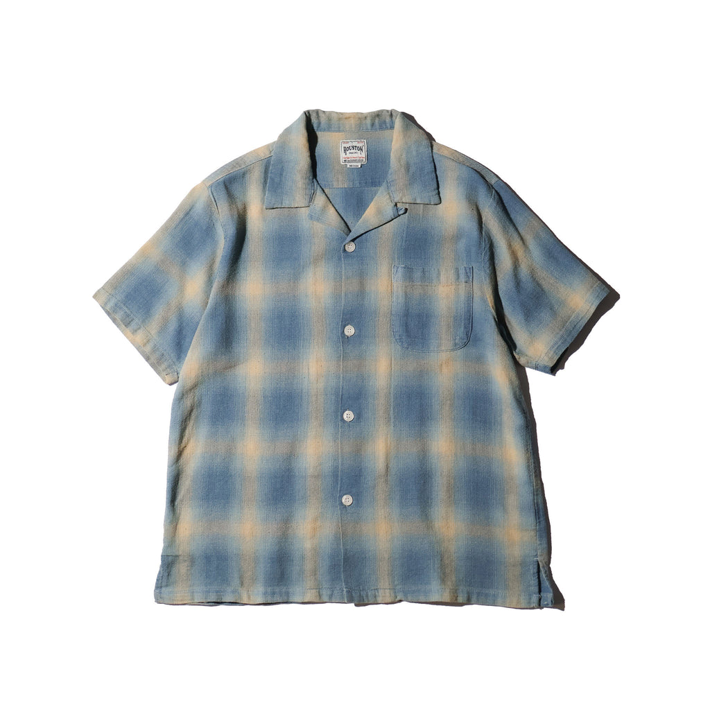 HOUSTON / 41273 INDIGO HB OMBRE CHECK S/S SHIRT - TRUTH