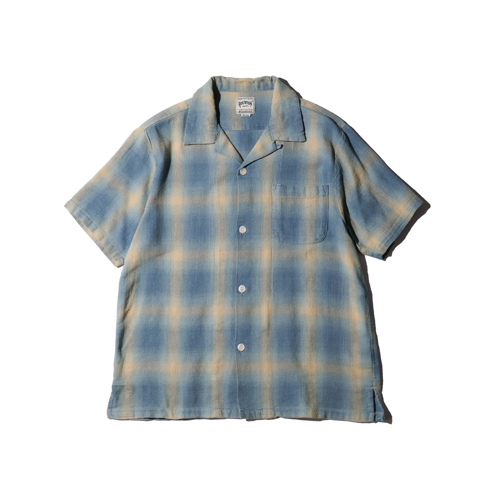 HOUSTON / 41273 INDIGO HB OMBRE CHECK S/S SHIRT - TRUTH