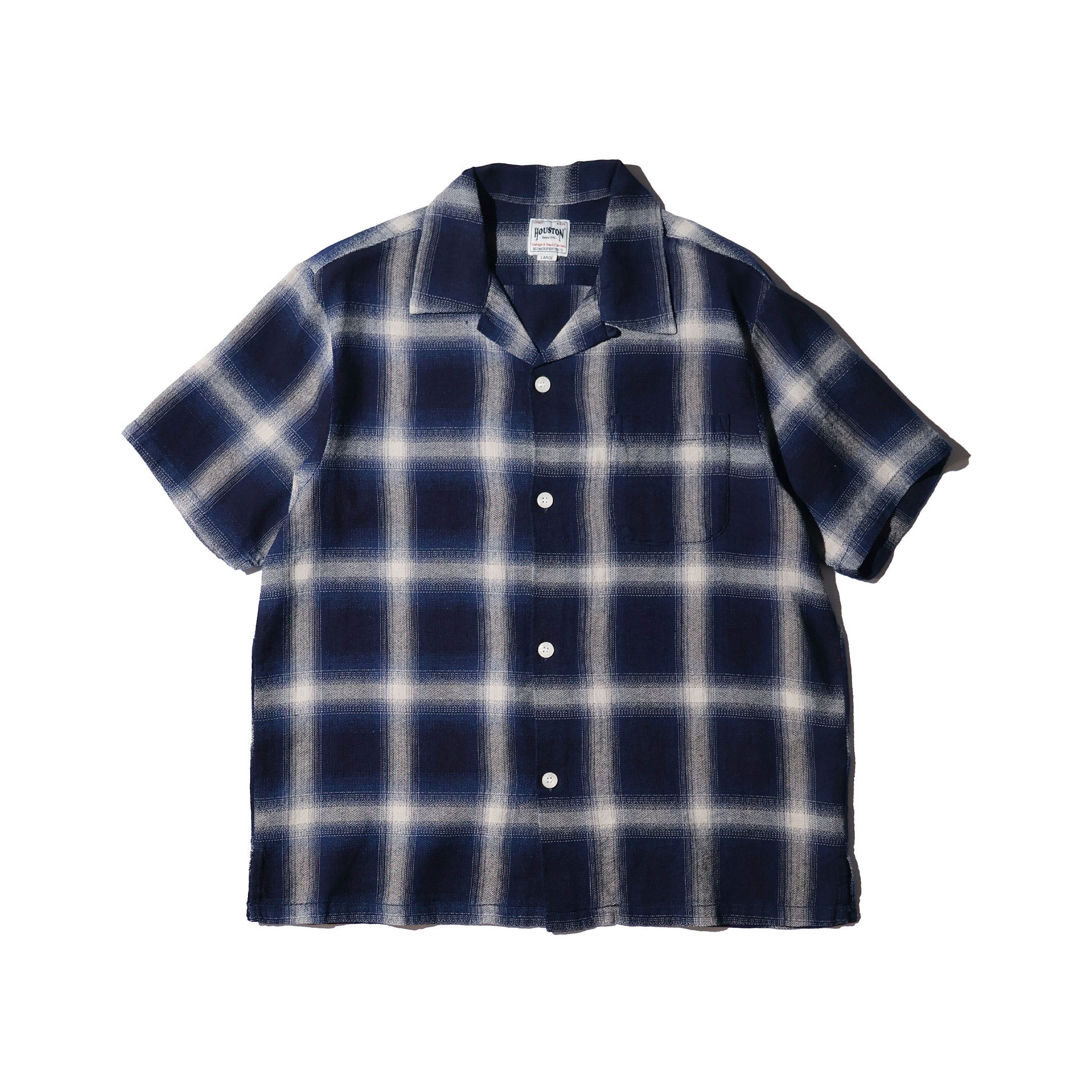 HOUSTON / 41273 INDIGO HB OMBRE CHECK S/S SHIRT - TRUTH