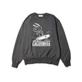 PEANUTS / PIGMENT CREW NECK SWEAT BLACK