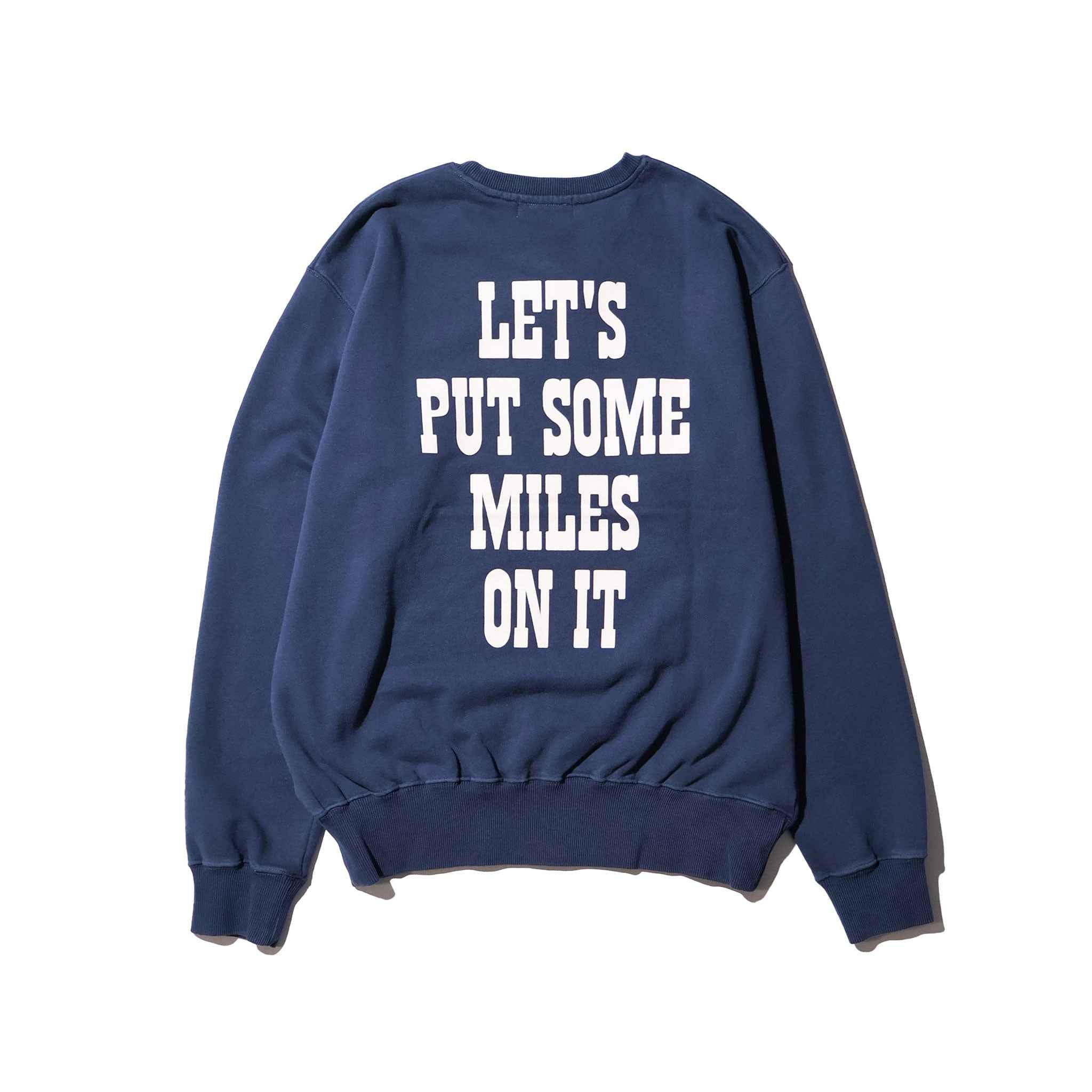 PEANUTS / PIGMENT CREW NECK SWEAT NAVY