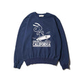 PEANUTS / PIGMENT CREW NECK SWEAT NAVY